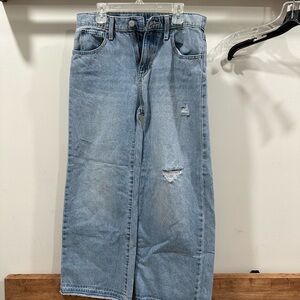 Old Navy girls baggy wide leg Light Blue Jeans